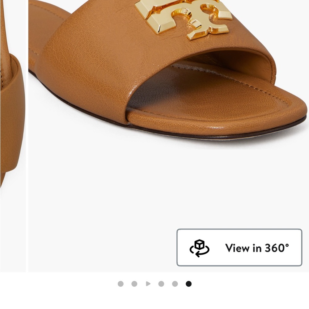 Tory Burch Gold Brown Sandals - Picture 3 of 5
